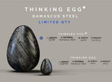 Load image into Gallery viewer, Damascus Steel Thinking Egg Plus