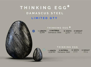 Damascus Steel Thinking Egg Plus